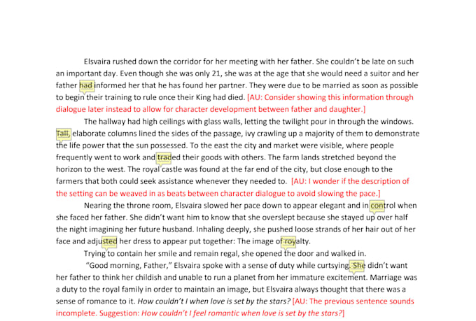 proofread your fantasy, sci fi, or horror novel